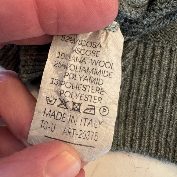 NWT New Collection Deadstock Made in Italy Wool Blend Collar Sweater / medium - Picture 7 of 9